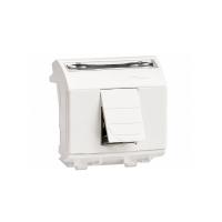 ДКС 76450B Ком.роз. RJ45 кат.5e экран. (8P8C, Hyperline, Dual IDC: 110&Krone) Brava, белая, 2мод