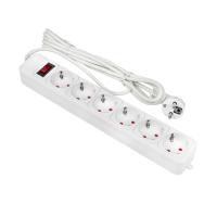 EKF UFP10-375-6-03 Сетевой фильтр 6*3м 10А/2,2 кВт с выкл. c/з ПВС 3х0,75 Блокбастер PROxima