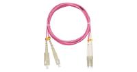 NIKOMAX NMF-PC2M4C2-SCU-LCU-005 Шнур волоконно-оптический, переходной, многомодовый 50/125мкм, стандарта OM4, SC/UPC-LC/UPC, двойной, полимерный материал нг(A)-HF, 2мм, маджента, 5м