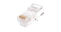 NETLAN EC-UP8P8C-6-003-TR-500 Коннектор RJ45/8P8C под витую пару, Кат.6 (Класс E), 250МГц, покрытие 3мкд, универсальные ножи, для проводников 0,47-0,51мм, неэкранированный, уп-ка 500шт.