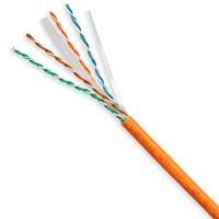 Cabeus UTP-4P-Cat.6-SOLID-LSZH-50 Кабель витая пара UTP (U/UTP), категория 6, 4 пары (23 AWG), одножильный, LSZH, нг(А)-HF, оранжевый (50 м)