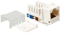 LANMASTER LAN-OK45U5E/90N-WH Модуль Keystone, RJ45, кат.5E, UTP, 90 градусов, узкий, со шторкой, максимальная ширина 17 мм, белый