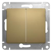 Systeme Electric GSL000451 Glossa 2-клавишный выключатель, сх.5, 10АХ, механизм, титан