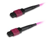 Hyperline FHD-MC3-504-MPOF12/PS-MPOF12/PS-A-5M-LSZH-MG Патч-корд волоконно-оптический MPO (мама)-MPO (мама), тип A, 12 волокон, 50/125 (OM4), 40/100G, LSZH, 5 м