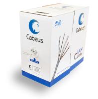 Cabeus UTP-4P-Cat.6-SOLID-GY Кабель витая пара UTP (U/UTP), категория 6, 4 пары (23 AWG), одножильный, PVC нг(А)-LS, серый (305 м)