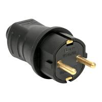 EKF RPS-011-16-230-44 Вилка прямая каучуковая 230В, 2P+PE, 16A, IP44 Марс