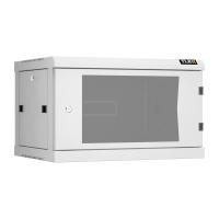 TLK TWC-066045-R-G-GY Настенный разборный шкаф TLK 19", 6U, стеклянная дверь, Ш600хВ370хГ450мм, 2 пары монтажных направляющих, серый