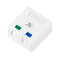 Datarex DR-512100 Коробка настенная, 2 порта, шторки, белый