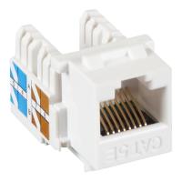 NETLAN EC-UKJ-UD2-WT-10 Модуль-вставка типа Keystone, Кат.5e (Класс D), 100МГц, RJ45/8P8C, 110/KRONE, T568A/B, неэкранированный, максимальная ширина 19 мм, белый, уп-ка 10шт.