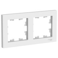 Systeme Electric ATN000102 AtlasDesign Рамка двухпостовая универсальная белый Systeme Electric ATN000102 AtlasDesign Рамка двухпостовая универсальная белый