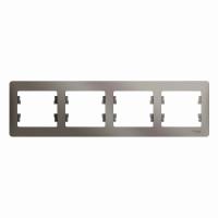 Systeme Electric GSL001204 Glossa 4-постовая рамка, горизонтальная, платина