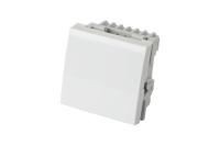 Eurolan 16V-20-01WT Выключатель одноклавишный 45 × 45 мм, 10A, 250B, белый