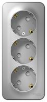 Systeme Electric BLNRA011313 Blanca открытой установки розетка 3-я с заземл. со шторк. изол.пл.,16А, 250В, алюминий