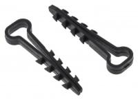EKF plc-cd1-6x12b Дюбель-хомут (6х12 мм) для плоского кабеля черный (100 шт.) PROxima