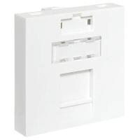 EKF TRP-INS-MOS-2M1P-WH Вставка розеточная TERACOM PRO 45x45мм формат Mosaic на 1 модуль Keystone со шторкой и маркером белая