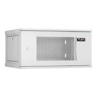 TLK TWI-066045-R-P-GY Настенный разборный шкаф 19", 6U, перфорированная дверь, Ш600хВ303хГ450мм, 1 пара монтажных направляющих, серый