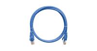 NIKOMAX NMC-PC4UD55B-010-C-BL Коммутационный шнур U/UTP 4 пары, Кат.5е (Класс D), 100МГц, 2хRJ45/8P8C, T568B, заливной, с защитой защелки, многожильный, BC (чистая медь), 24AWG (7х0,205мм), нг(А)-HF, синий, 1м