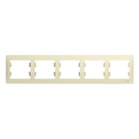 Systeme Electric GSL000205 Glossa 5-постовая рамка, горизонтальная, бежевый