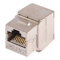 NIKOMAX NMC-KJSD2-ET-MT Модуль-вставка типа Keystone Essential Line, Кат.5е (Класс D), 100МГц, RJ45/8P8C, самозажимной, T568A/B, 180 градусов, полный экран, металлик