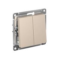 Systeme Electric ATN001251 AtlasDesign 2-клавишный выключатель, сх.5, 10АХ, механизм, песочный