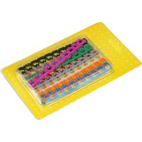 LANMASTER LAN-MCC-NUM-SET-C6 Набор цветных маркировочных кабельных клипс с цифрами, для кабелей диаметром до 6.5 мм