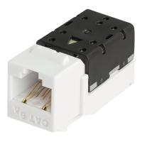 NIKOMAX NMC-KJUA2-FT-WT Модуль-вставка типа Keystone, Кат.6а (Класс Eа), 500МГц, RJ45/8P8C, FT-TOOL/110/KRONE, T568A/B, неэкранированный, белый