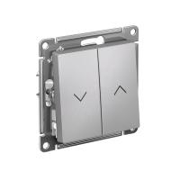 Systeme Electric ATN000319 AtlasDesign 2-клавишный выключатель для жалюзи, 2х сх.4, 10А, мех., алюминий