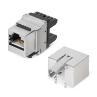 Cabeus KJ-RJ45-Cat.5e-SH-180 Degree Вставка Keystone Jack RJ-45(8P8C), 180 градусов, категория 5e, экранированная, Dual IDC (110&Krone type)