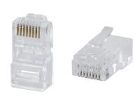 Cabeus 8P8C-C6 Коннектор RJ-45 под витую пару, категория 6 , универсальный (для одножильного и многожильного кабеля) для проводников с толщиной по изоляции до 1,05 мм