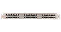 NIKOMAX NMC-RP48SE2-HR-1U-MT Коммутационная панель 19", 1U, 48 портов, Кат.6, RJ45/8P8C, 110/KRONE, T568A/B, полный экран, с органайзером, металлик, гарантия: 5 лет расширенная / 25 лет системная