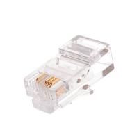 NIKOMAX NMC-RJ84FZ06UD1-100 Коннектор RJ45/8P4C под витую пару, Кат.5 (Класс D), 100МГц, покрытие 6мкд, универсальные ножи, неэкранированный, Ethernet-разводка (контакты 1,2,3,6), плоский ввод, уп-ка 100шт.