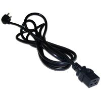 LANMASTER LAN-PP19/SHA-3.0-BK Шнур питания C19-Schuko угловая, 3х1.5, 220В, 16А, черный, 3 метра