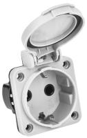 IEK PSN71-016-3-2-54-K03 MAGNUM Розетка панельная SCHUKO РП13-3 IP54 серый