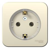 Systeme Electric BLNRA110112 Blanca открытой установки розетка с заземлением без штор.,(компакт) изол.пл.16А, 250В,молочный