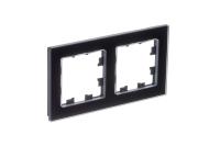 Systeme Electric ATN361002 AtlasDesign Nature 2-постовая рамка, натуральное стекло, черный Systeme Electric ATN361002 AtlasDesign Nature 2-постовая рамка, натуральное стекло, черный