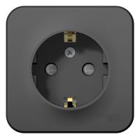 Systeme Electric BLNRA011106 Blanca открытой установки розетка с заземлением со шторками, 16А, 250В, антрацит