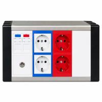 LANMASTER LAN-WA-WBK2-F45/8 Настенный блок, сдвоенный, на 8 модулей Mosaic 45x45