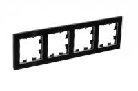 Systeme Electric ATN321004 AtlasDesign Nature 4-постовая рамка, органическое стекло, черный