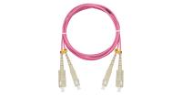 NIKOMAX NMF-PC2M4C2-SCU-SCU-001 Шнур волоконно-оптический, соединительный, многомодовый 50/125мкм, стандарта OM4, SC/UPC-SC/UPC, двойной, полимерный материал нг(A)-HF, 2мм, маджента, 1м