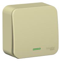 Systeme Electric BLNVA101117 Blanca открытой установки 1-клавишный выключатель (сх.1) с подсв.изол.пл.,10А,250В,бежевый