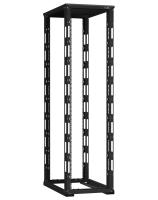 TLK TRD-476010-R-BK Монтажная стойка двухрамная с разборной рамой 19", 47U, Ш600xВ2217xГ1000мм, с крышей, в разобранном виде, черный
