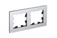 Systeme Electric ATN312102 AtlasDesign Nature Рамка 2 поста, металл серебро Systeme Electric ATN312102 AtlasDesign Nature Рамка 2 поста, металл серебро