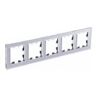 Systeme Electric ATN320305 AtlasDesign Nature 5-постовая рамка, органическое стекло, алюминий