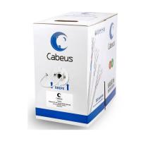 Cabeus FTP-4P-Cat.5e-SOLID-LSZH-WH Кабель витая пара экранированная FTP (F/UTP), категория 5e, 4 пары (24 AWG), одножильный, белый, экран - фольга, LSZH, нг(А)-HF, (305 м)