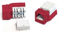 Hyperline KJNE-8P8C-C5e-90-RD Вставка Keystone Jack RJ-45(8P8C), категория 5e, 110 IDC, заделка с помощью NE-TOOL, максимальная ширина 17 мм, цвет красный