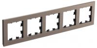 Systeme Electric ATN312205 AtlasDesign Nature 5-постовая рамка, металл латунь