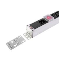 Rem R-16-14C13-10C19-V-1420 Вертикальный блок розеток Rem-16 с выкл., 14 IEC 60320 C13, 10 C19, вход C20 16A, алюм., 33-38U