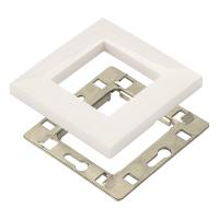 LANMASTER LAN-FRS45x45/1-WH Рамка 1-постовая 45х45, с суппортом, белая