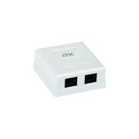 ITK CS2-1C5EU-22 Настенная информационная розетка RJ45 8P8C, кат.5Е UTP, 2-порта, белая ITK CS2-1C5EU-22 Настенная информационная розетка RJ45 8P8C, кат.5Е UTP, 2-порта, белая