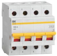 IEK MNV10-4-100 Выключатель нагрузки (мини-рубильник) ВН-32 4Р 100А